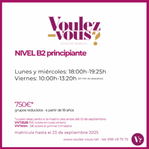 Curso de Francés – Nivel B2 Principiante