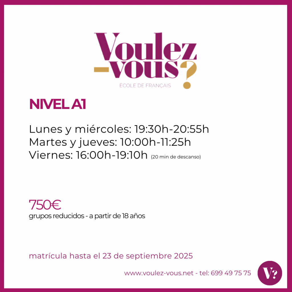 Cursos de francés Nivel A1 en Valencia
