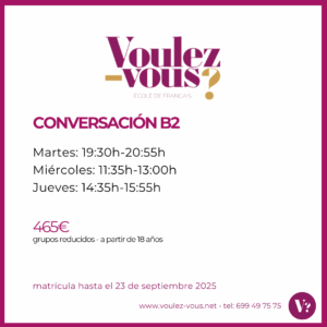 Curso de Francés – Nivel B2 Conversación