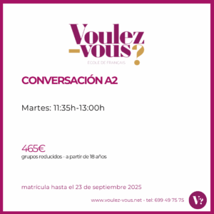 Curso de Francés  – Nivel A2 Conversación