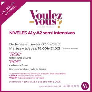 Curso de Francés – Niveles A1 y A2 - semi-intensivo