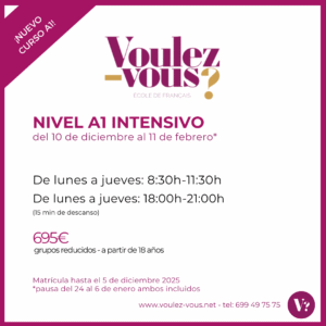 Curso de Francés – Nivel A1 intensivo (diciembre-febrero)