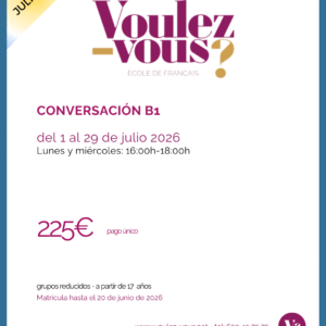 Curso de Francés – Conversación de verano - Nivel B1