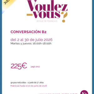 Curso de Francés – Conversación de verano - Nivel B2